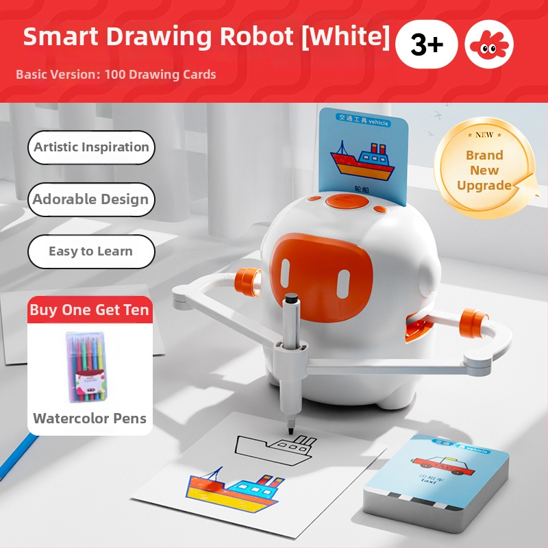 Edukativni pametni automatski robot za crtanje za dob 3-8 godina — stroj za učenje, električno, plastika, bez memorije