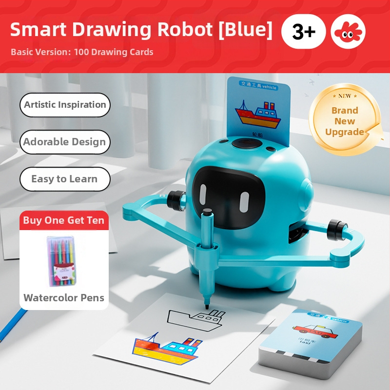Edukativni pametni automatski robot za crtanje za dob 3-8 godina — stroj za učenje, električno, plastika, bez memorije