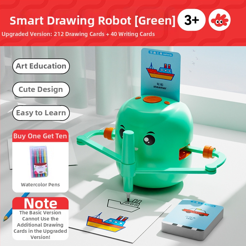 Edukativni pametni automatski robot za crtanje za dob 3-8 godina — stroj za učenje, električno, plastika, bez memorije