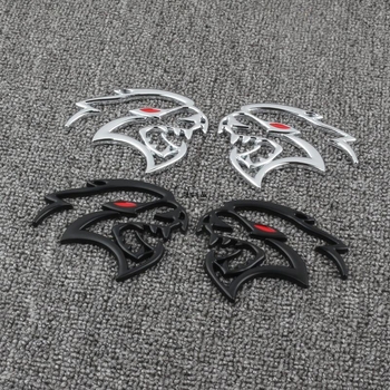 Стикер за емблема Dodge Challenger SRT Hellcat – персонализиран, 3D материал, модел 992, самозалепващ монтаж, Shengyi