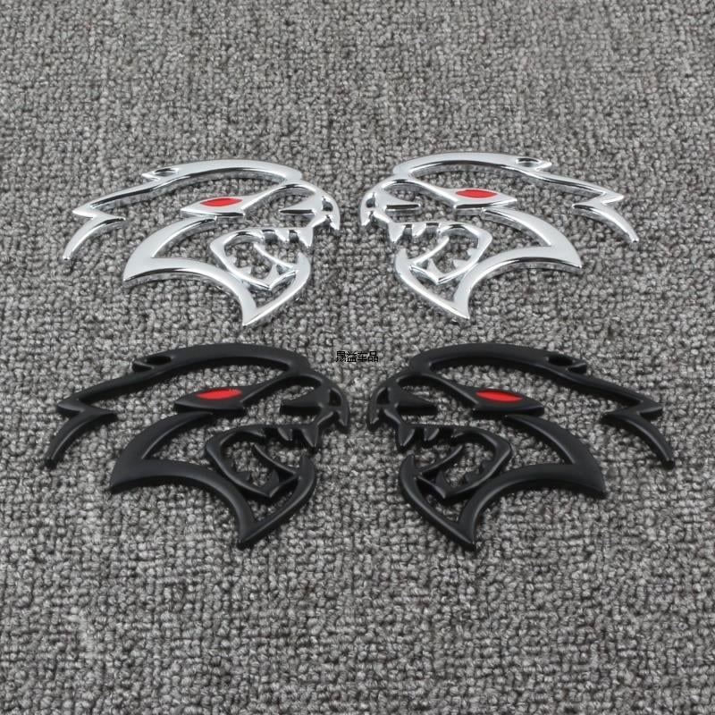 Стикер за емблема Dodge Challenger SRT Hellcat – персонализиран, 3D материал, модел 992, самозалепващ монтаж, Shengyi