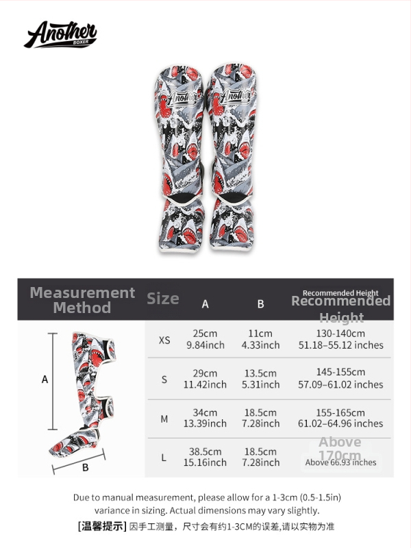 Anotherboxer Протектор за крак за Санда, Таекуондо, ММА и Муай Тай — защита на тибия за юноши и възрастни (Издание 2025)