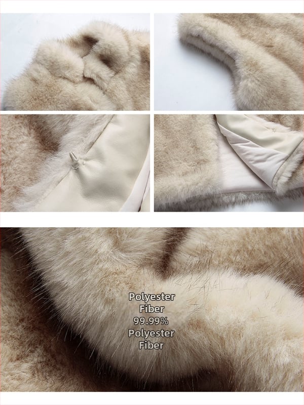 Szőrmés mellény álló gallérral, poliészter anyag és poliészter töltet, 2025 téli kiadás