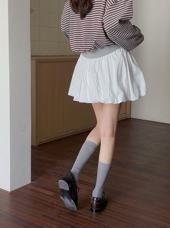 Pamučna A-linija suknja, korejski stil, mikroelastična, 95% pamuka, proljeće 2026