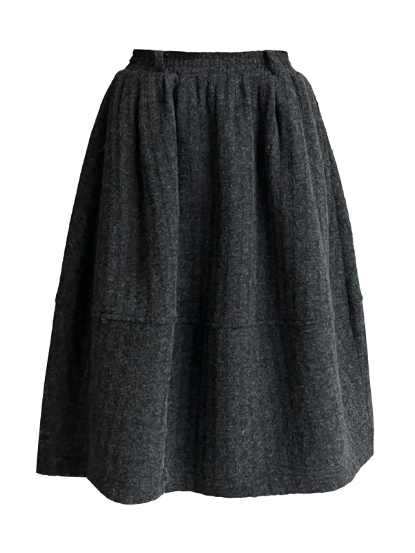 Suknja od vunenog blendinga, A-linija plise, srednje duljine, mikroelastična, zimska kolekcija 2025