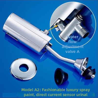 TEGREE TG-735 Ploché montovaný indukčný senzor pisoára, DC napájanie, tlak vody 0,05–0,8 MPa, čas spláchnutia 6 s