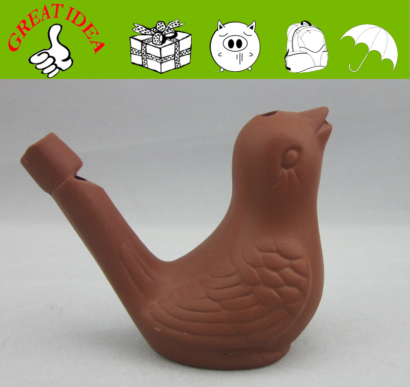 Ručna keramička okarina s oslikanom površinom i pastoralnim životinjskim motivima