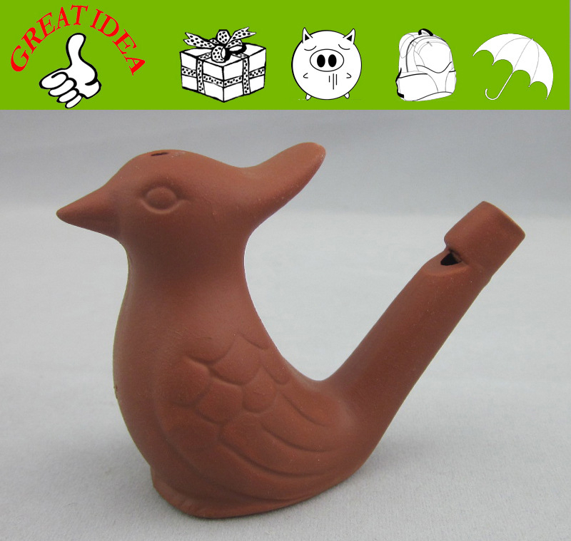 Ručna keramička okarina s oslikanom površinom i pastoralnim životinjskim motivima