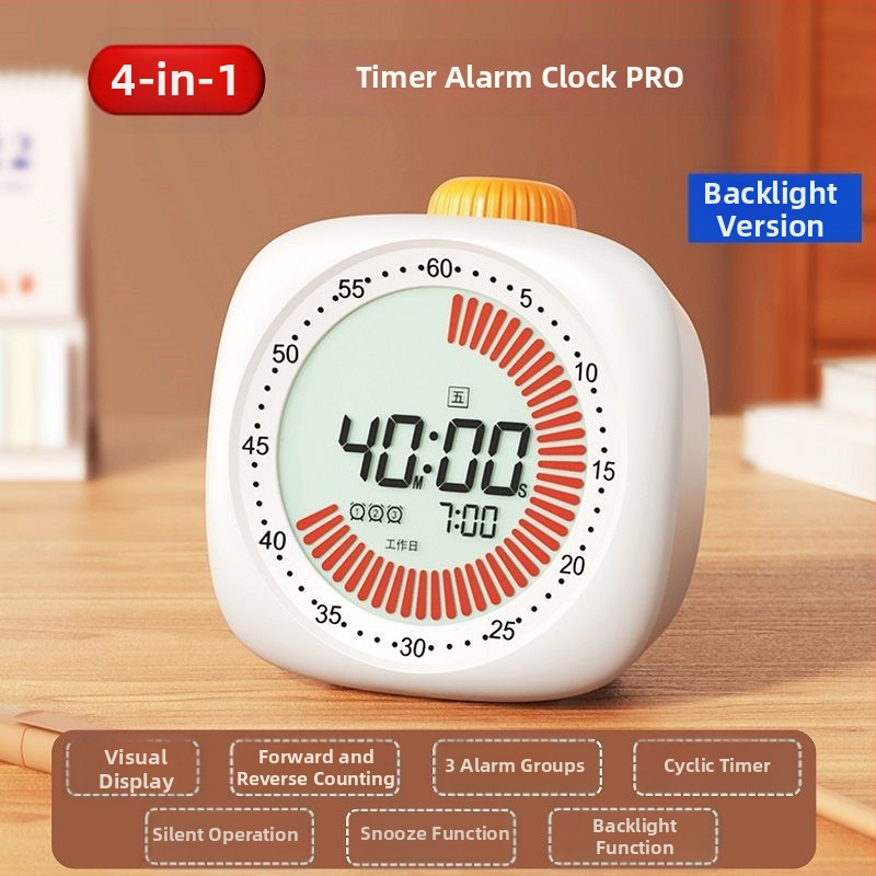 Desktop vizualni timer – dvostruki podsjetnik za učenje djece; Bantou Bear timer u obliku automobila, pokret svjetlosnog vala, pokazivač + brojčani prikaz, vanjsko napajanje.