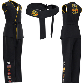 Nibaizi dječja taekwondo uniforma za cosplay – unisex trening odjeća od poliestera, za djecu do 17 godina, proljeće 2022