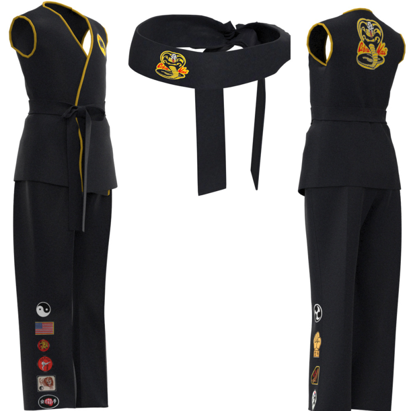 Nibaizi dječja taekwondo uniforma za cosplay – unisex trening odjeća od poliestera, za djecu do 17 godina, proljeće 2022