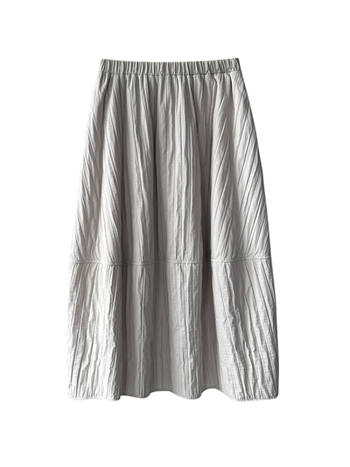 Puhasta duga suknja s visokim strukom, minimalističko-retro stil (poliesterska tkanina; bojenje; jesen 2025; japansko-korejski stil za slobodno vrijeme; mikroelastičnost)