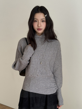 Apxivi ακρυλικό πλεκτό πουλόβερ με κουκούλα, ημι-υψηλός λαιμός, μεσαίου πάχους, στυλ Κορεάτικο/Ιαπωνικό για γυναίκες