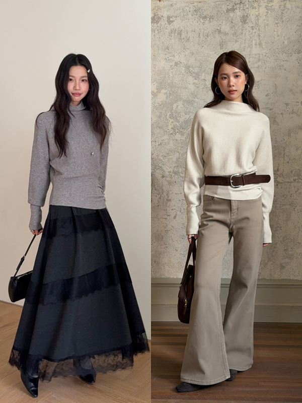 Apxivi ακρυλικό πλεκτό πουλόβερ με κουκούλα, ημι-υψηλός λαιμός, μεσαίου πάχους, στυλ Κορεάτικο/Ιαπωνικό για γυναίκες