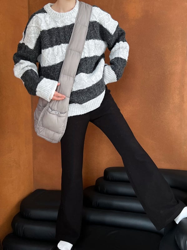 Γυναικείες casual παντελόνες με καμπανάκια, κορεατικού στυλ, ψηλή μέση, μήκος μέχρι το πάτωμα, βισκόζη, παχιά (υλικό: βισκόζη; στυλ: κορεατικό; μέση: ψηλή; μήκος: μέχρι πάτωμα; πάχος: παχιά)