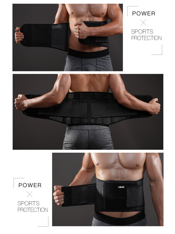 VBOSI Поясна защита – опора за кръста от полиестерно влакно за спортове на открито, баскетбол, бягане, колоездене и бойни изкуства