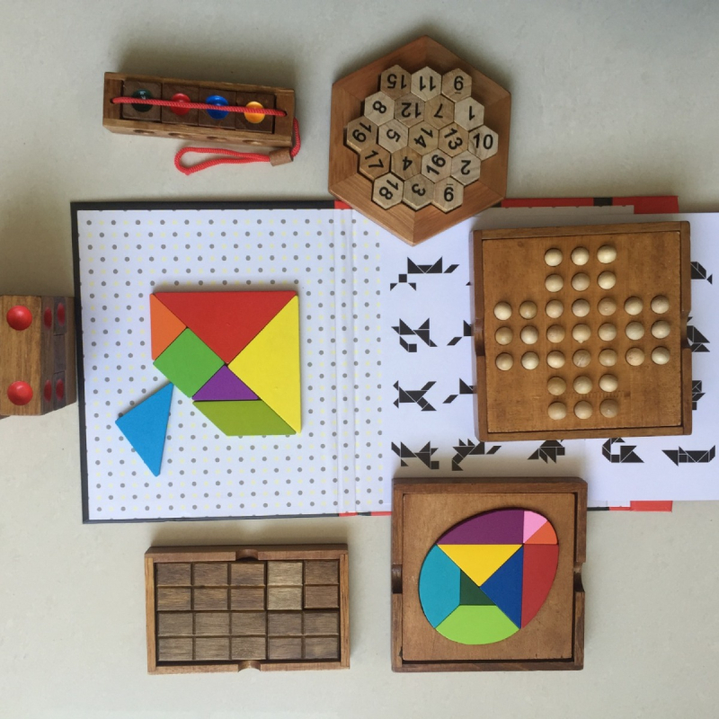 Drveni slagalica-blokovi za razvoj inteligencije: Huarong Road i Tic-Tac-Toe, DIY prilagodba, za djecu 4–6 godina