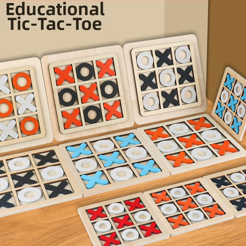 Drveni slagalica-blokovi za razvoj inteligencije: Huarong Road i Tic-Tac-Toe, DIY prilagodba, za djecu 4–6 godina