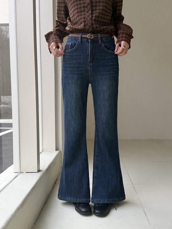 Ženske traperice Micro Flare 2.0, koreanskog stila, visokim strukom, slobodnog kroja, pamuk 70-80%