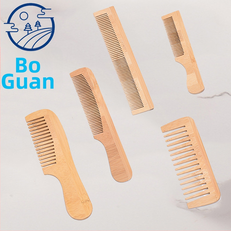 Bambusový hotelový hrebeň, jednorazový, obdĺžnikový tvar, s tlačeným logom, licencovaná súkromná značka