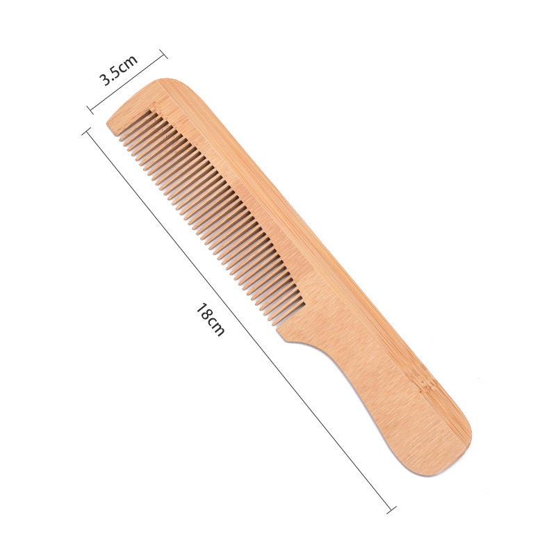 Bambusni hotelski češalj za jednokratnu uporabu, pravokutnog oblika, s otisnutim logom, licencirana privatna etiketa