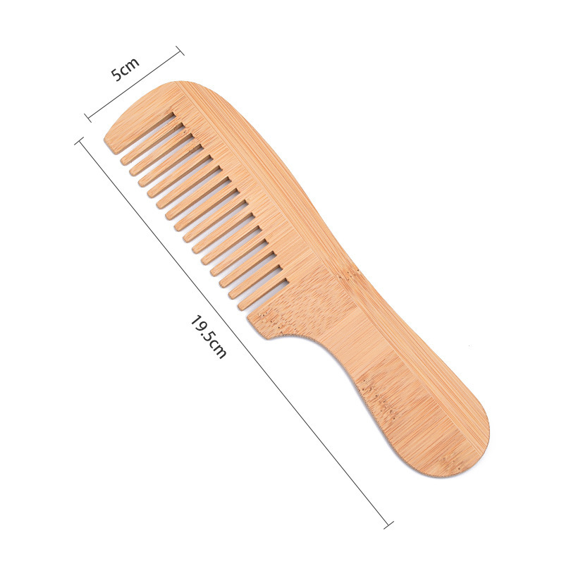 Bambusni hotelski češalj za jednokratnu uporabu, pravokutnog oblika, s otisnutim logom, licencirana privatna etiketa