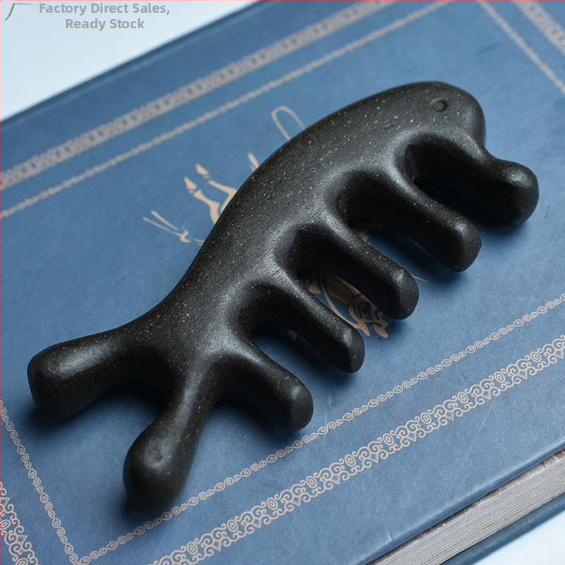 Drevený hrebeň na rast vlasov s masážou pokožky hlavy, parfumovaný, proti vypadávaniu vlasov, Polygonum multiflorum