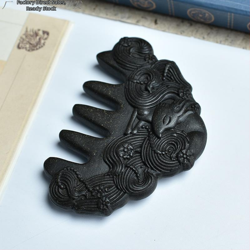 Drevený hrebeň na rast vlasov s masážou pokožky hlavy, parfumovaný, proti vypadávaniu vlasov, Polygonum multiflorum