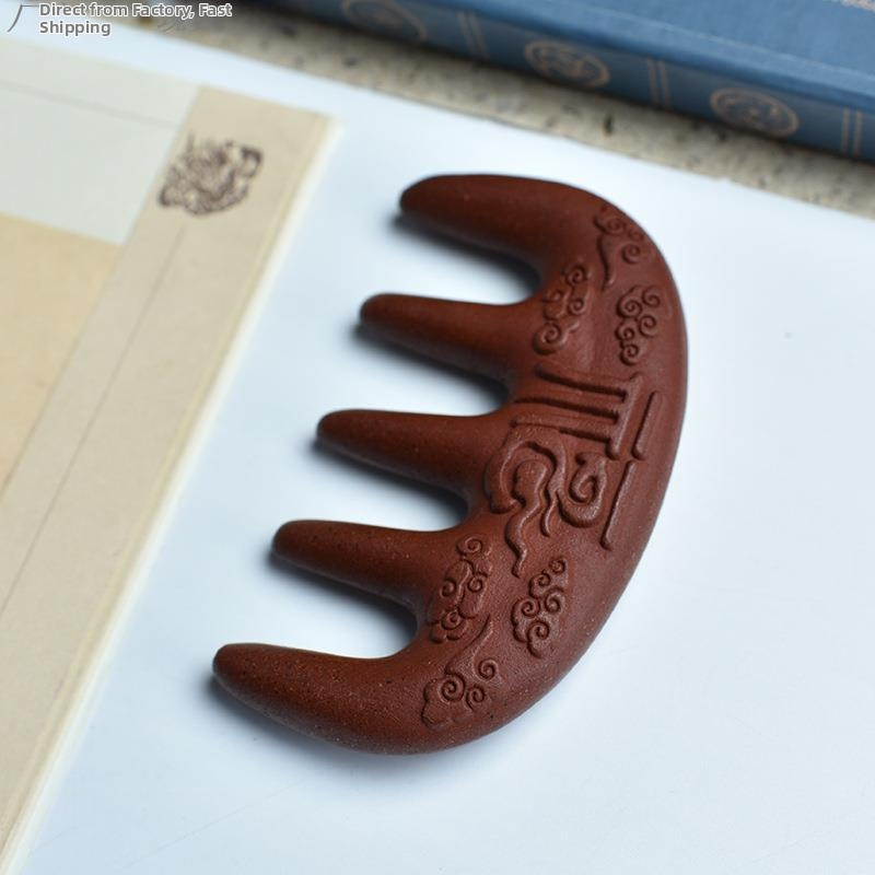 Drevený hrebeň na rast vlasov s masážou pokožky hlavy, parfumovaný, proti vypadávaniu vlasov, Polygonum multiflorum