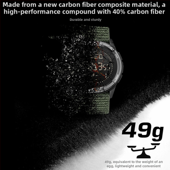 North Edge ψηφιακό εξωτερικό αθλητικό ρολόι με ηλεκτρονική κίνηση, αντοχή στο νερό μέχρι 50 m, κάσα από ανθρακονήματα, φωτιζόμενη οπίσθια λυχνία, κυκλικός καντράν με ορυκτό ενισχυμένο γυαλί