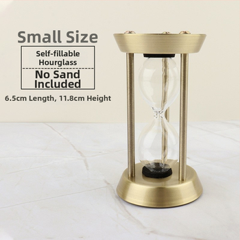 DIY επαναγεμιζόμενη κλεψύδρα-χρονόμετρο, μεταλλική επικάλυψη, μοντέρνο μινιμαλιστικό στιλ