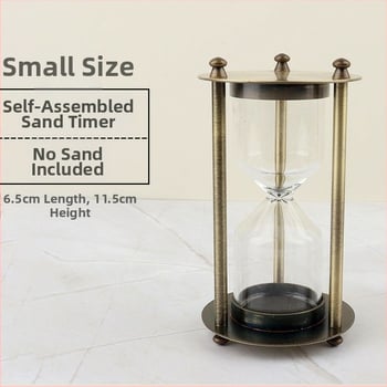DIY επαναγεμιζόμενη κλεψύδρα-χρονόμετρο, μεταλλική επικάλυψη, μοντέρνο μινιμαλιστικό στιλ