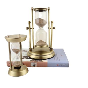 DIY επαναγεμιζόμενη κλεψύδρα-χρονόμετρο, μεταλλική επικάλυψη, μοντέρνο μινιμαλιστικό στιλ