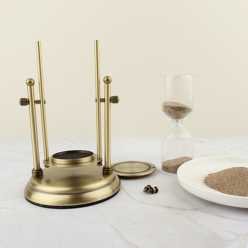 DIY επαναγεμιζόμενη κλεψύδρα-χρονόμετρο, μεταλλική επικάλυψη, μοντέρνο μινιμαλιστικό στιλ