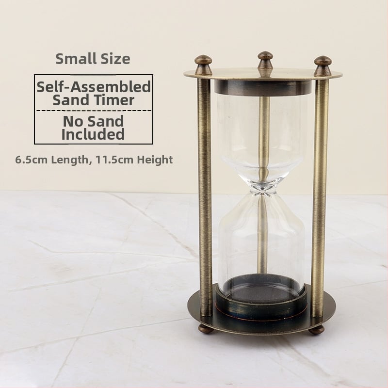 DIY επαναγεμιζόμενη κλεψύδρα-χρονόμετρο, μεταλλική επικάλυψη, μοντέρνο μινιμαλιστικό στιλ