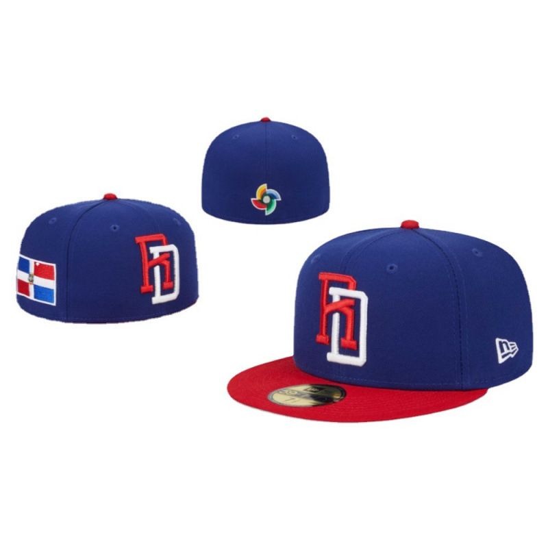 Доминиканска република отбора бродирана слънчева бейзболна шапка, лятна, унисекс, акрилно влакно, подплата акрил, подходяща за други спортове с топки