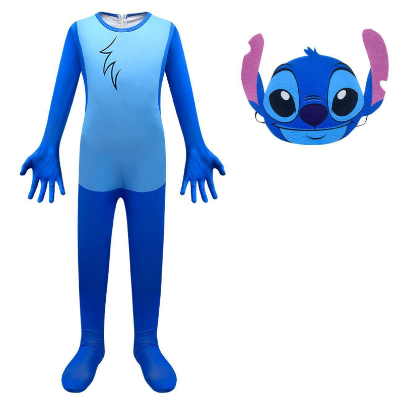 Dječji cosplay jednopojasni kostim sa Stitch tiskom (uzrast 3–8 godina; materijal milk silk; glavni materijal acetat vlakno 65%; primjeren za proleće i jesen)