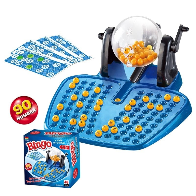 Ručno okretna Bingo lutrijska mašina – plastična interaktivna društvena igra za djecu 7–14 godina, s interakcijom roditelj-dijete