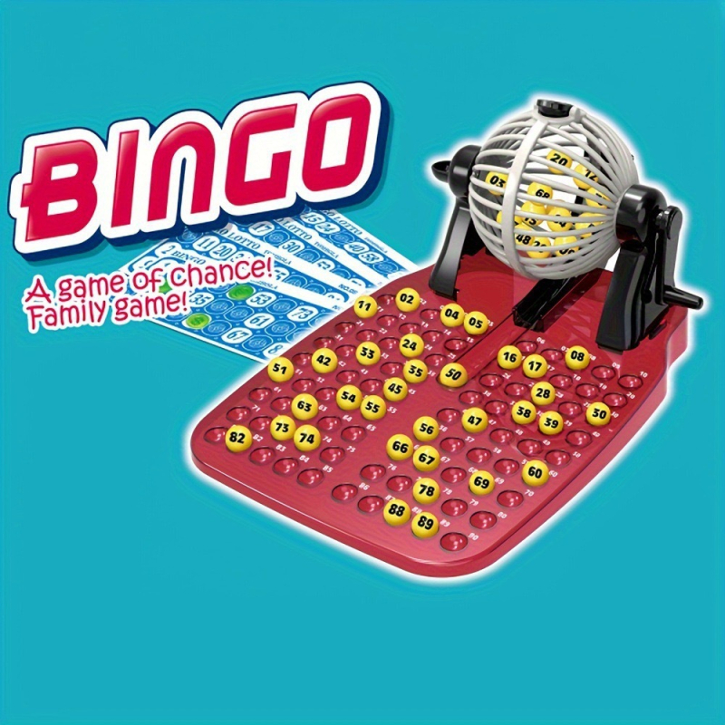 Ručno okretna Bingo lutrijska mašina – plastična interaktivna društvena igra za djecu 7–14 godina, s interakcijom roditelj-dijete