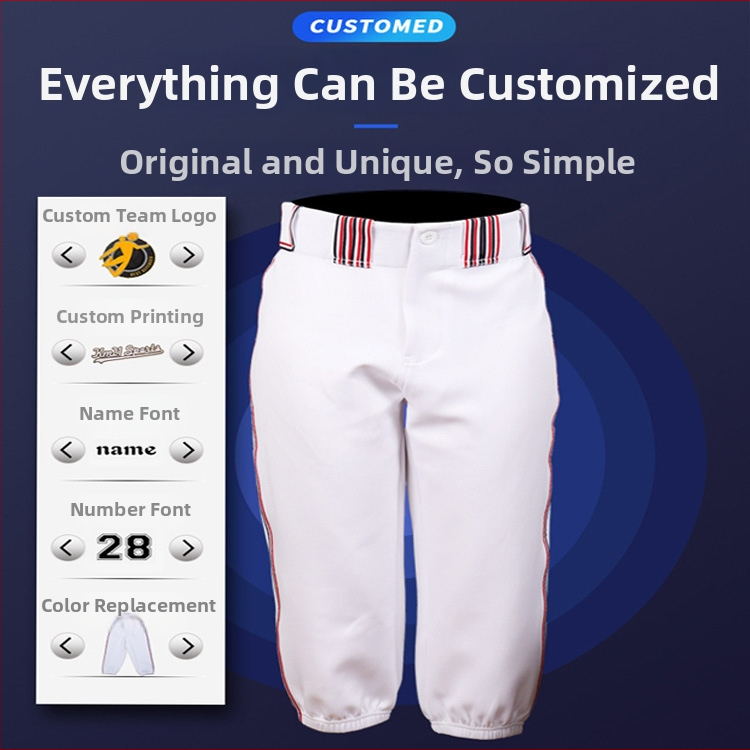 Baseball nohavice – unisex KM21, celoročný polyesterový materiál, podšívka 100% polyester, tolerancia 1–3 cm