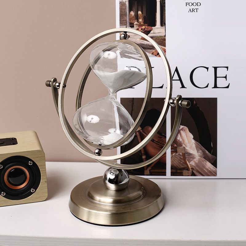 Clepsidră din sticlă, stil Nordic, lucrată manual, pandantiv decorativ pentru bibliotecă și mobilier TV