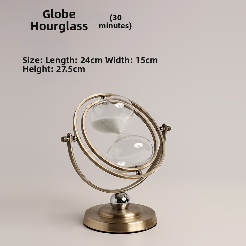 Sklenený presýpací hodinový časovač, ručne vyrobený dekoratív prívesok pre knižnicu a televízny kabinet