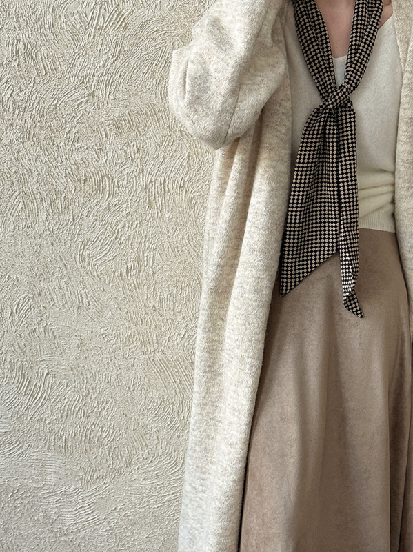 Suknja s visokim strukom, A-kroj, srednje duljine, retro stil, plisirana, poliester materijal, Aunt Luxi, jesen 2025