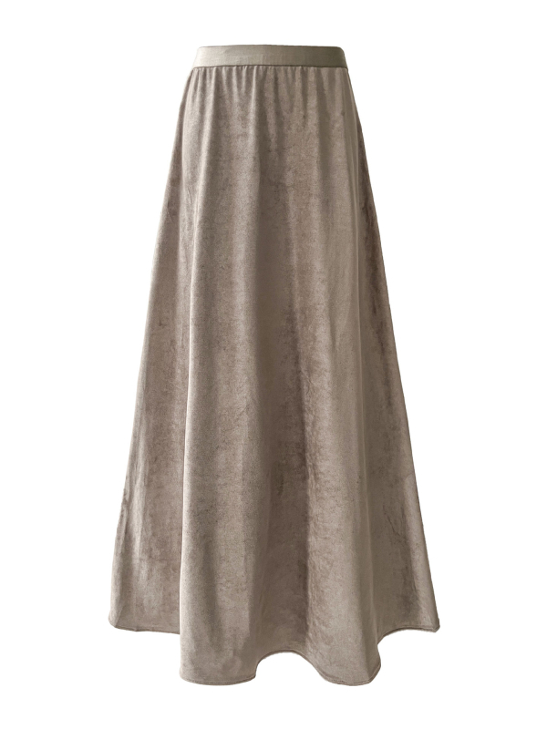 Suknja s visokim strukom, A-kroj, srednje duljine, retro stil, plisirana, poliester materijal, Aunt Luxi, jesen 2025