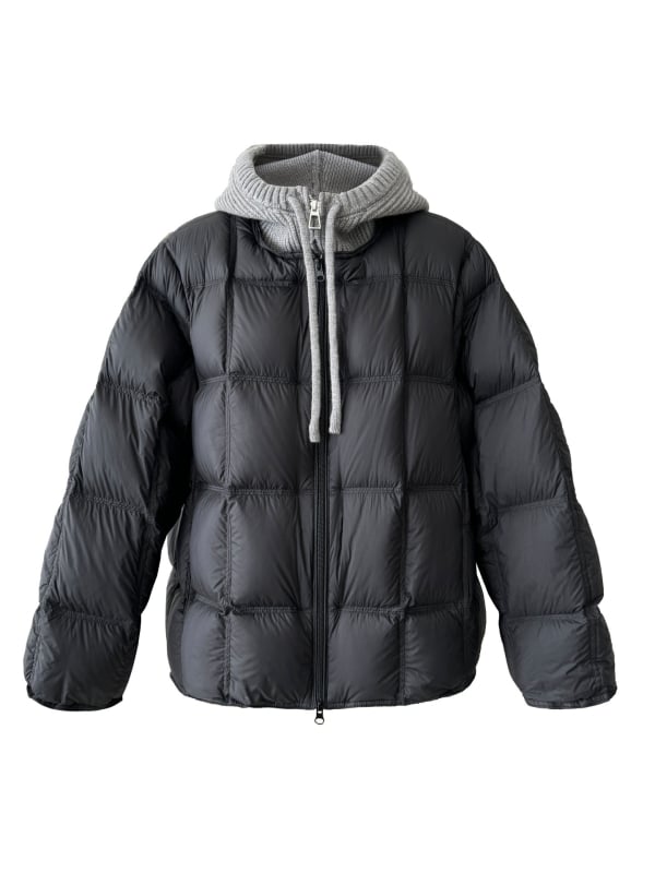 Γυναικείο μπουφάν πούπουλου με κουκούλα - νάιλον ύφασμα, γέμισμα πούπουλο πάπιας 101–200 g, περιεκτικότητα σε πούπουλο 90%+, φερμουάρ, χειμερινό, παχύ