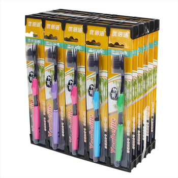 Chaha Οδοντόβουρτσα από Μπαμπού και Ανθρακά για Ενήλικες - Επαναχρησιμοποιήσιμο Χειροκίνητο Μοντέλο