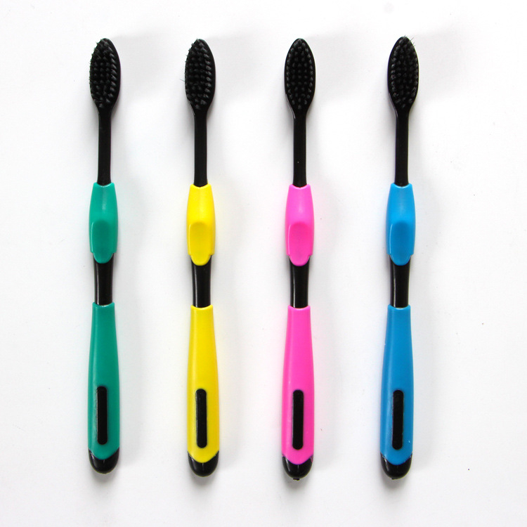 Chaha Οδοντόβουρτσα από Μπαμπού και Ανθρακά για Ενήλικες - Επαναχρησιμοποιήσιμο Χειροκίνητο Μοντέλο