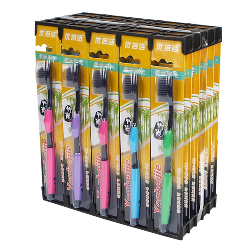 Chaha Οδοντόβουρτσα από Μπαμπού και Ανθρακά για Ενήλικες - Επαναχρησιμοποιήσιμο Χειροκίνητο Μοντέλο