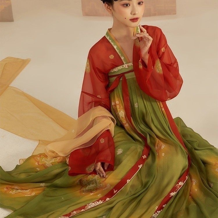 Ženski hanfu plesni kostim – šifon tkanina s elastanom, za folklorni ples, za žene 18–24 godina, proljeće 2025, šifra proizvoda Yh411245523