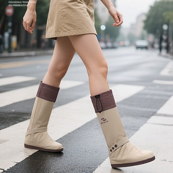 Κάλυμματα παπουτσιών με φερμουάρ από PVC – παχύτερα, ανθεκτικά στη φθορά και αδιάβροχα για υπαίθρια ορειβασία, πεζοπορία και μετακινήσεις